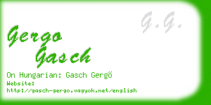 gergo gasch business card